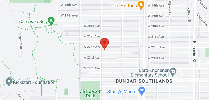 map of 3888 W 22ND AVENUE
